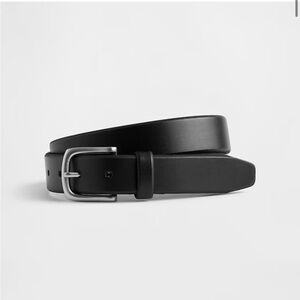 NWOT GAP Black Leather Belt with Silver Buckle